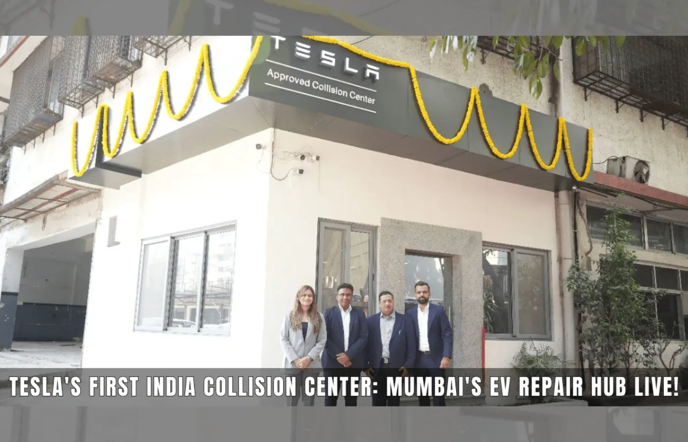 Tesla has launched its inaugural Collision center in India in collaboration with the Gautam Modi Group. Featured Image